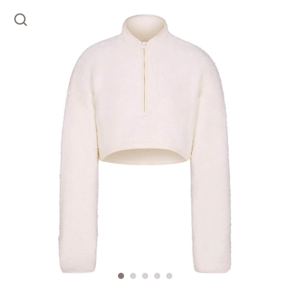 SKIMS Cozy cropped pullover- Bone size S/M